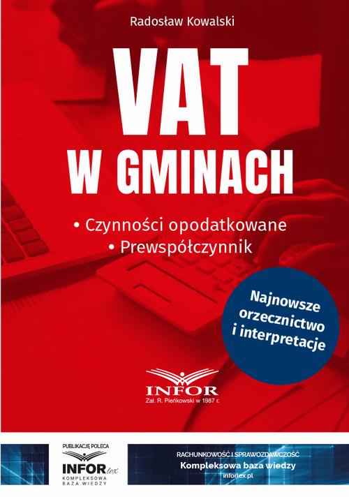 VAT w gminach. Czynności opodatkowane.Prewspółczynnik