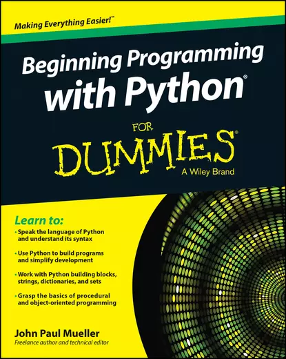 Обложка книги Beginning Programming with Python For Dummies, John Paul Mueller