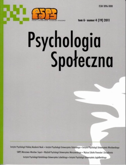 

Psychologia Społeczna nr 4(19)/2011