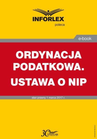 praca zbiorowa - ORDYNACJA PODATKOWA. USTAWA O NIP