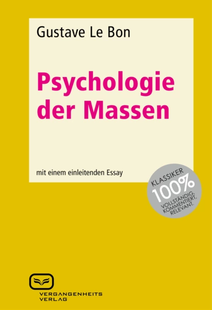 Обложка книги Psychologie der Massen, Gustave Le Bon