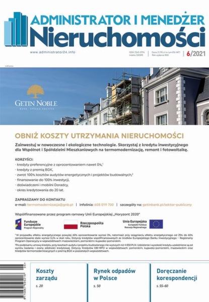 

Administrator i Menedżer Nieruchomości 10/2018