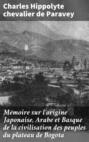 Mémoire sur l\'origine Japonaise, Arabe et Basque de la civilisation des peuples du plateau de Bogota