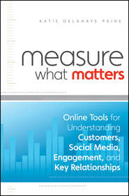 Measure What Matters. Online Tools For Understanding Customers, Social Media, Engagement, and Key Relationships